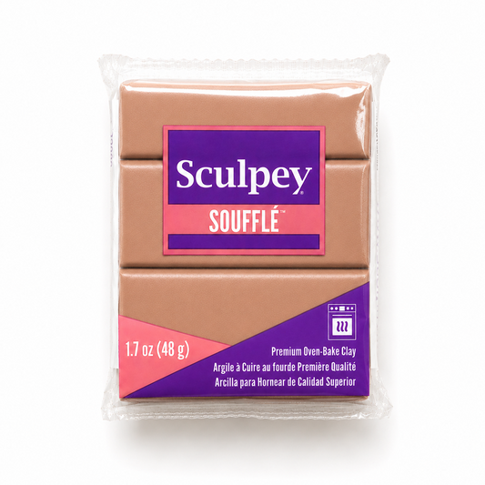 Pakje Sculpey Soufflé polymeerklei in de kleur Sedona (fel rood), 48 gram