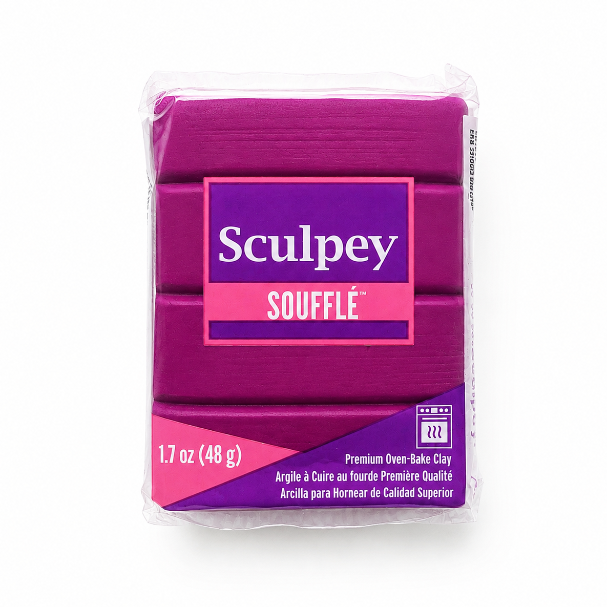 Pakje Sculpey Soufflé polymeerklei in de kleur Turnip (bordeaux/paars), 48 gram