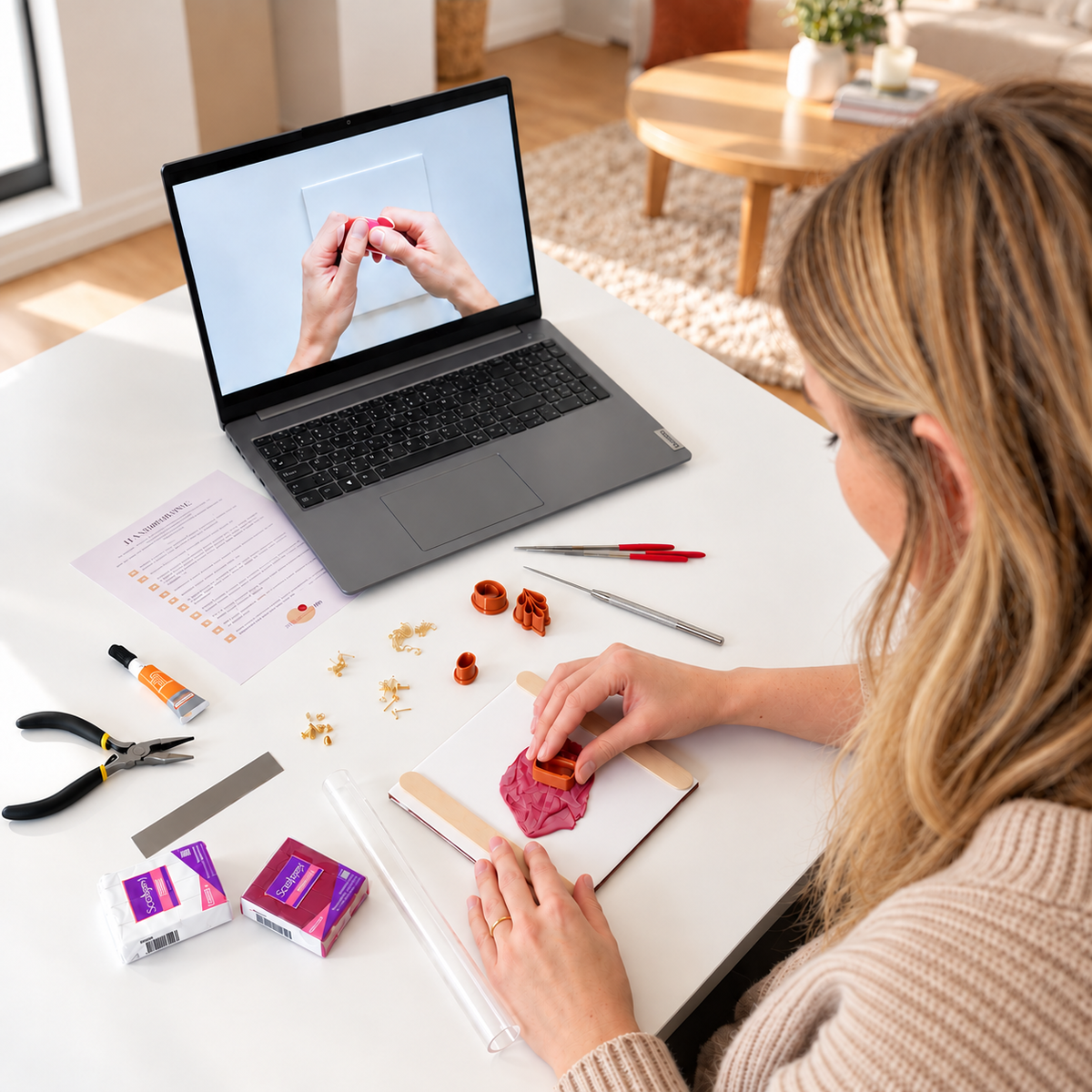 Startpakket oorbellen maken met polymeerklei, inclusief online workshop