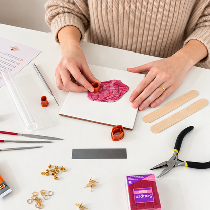 Oorbellen maken met polymeerklei met het startpakket