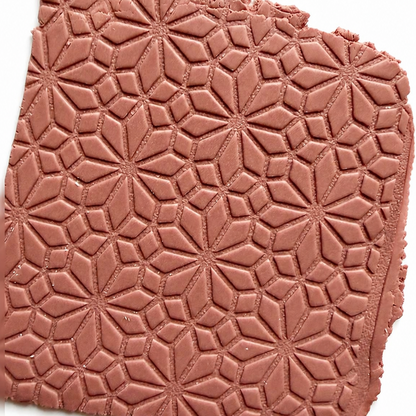 Polymeerklei met structuur gemaakt met stencil 8