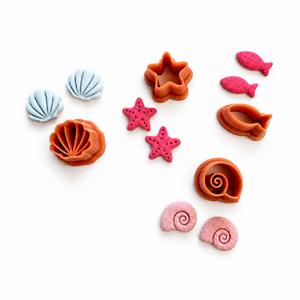 Polymeerklei zee studs 