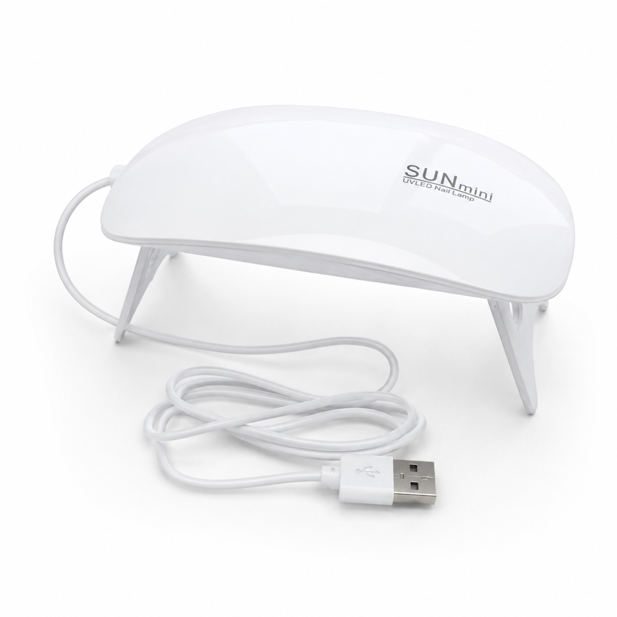 Wit compact UV-lampje met USB-aansluiting voor het uitharden van resin