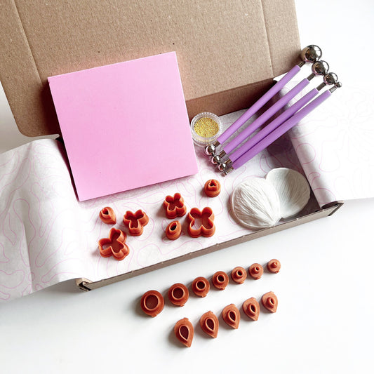 Startpakket bloemen uit polymeerklei