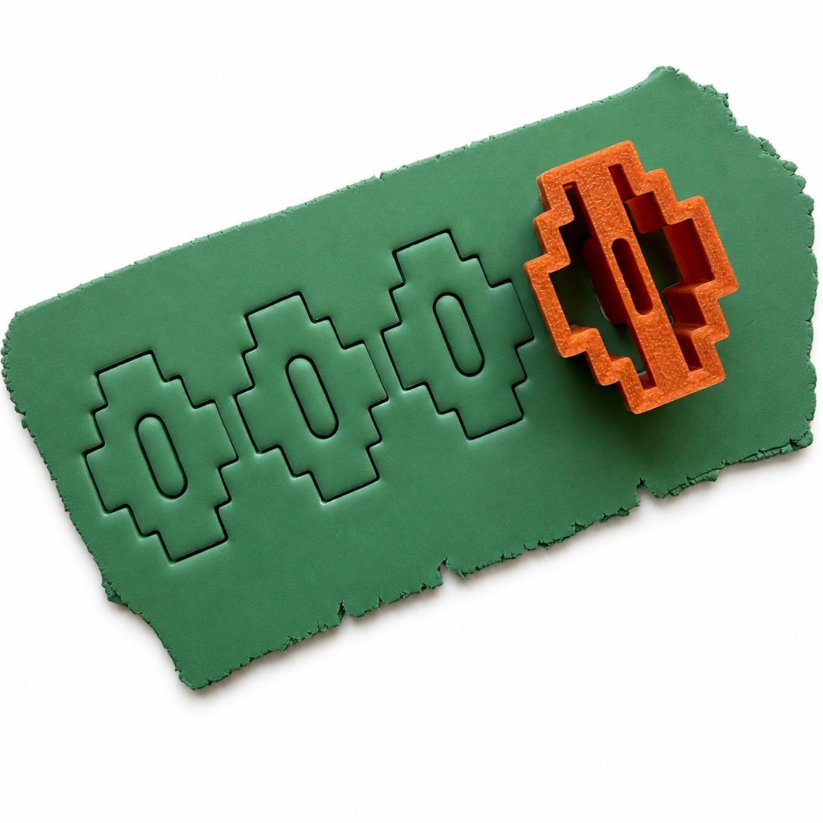 Aztek cutter in polymeerklei gedrukt