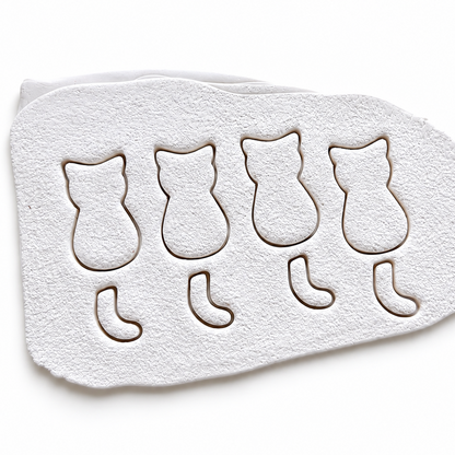 kat cutter in polymeerklei gedrukt