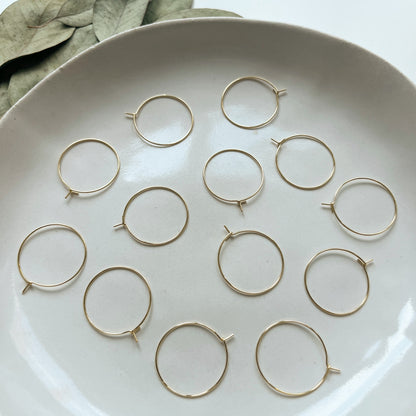 Oorring (hoop) goud 25 mm