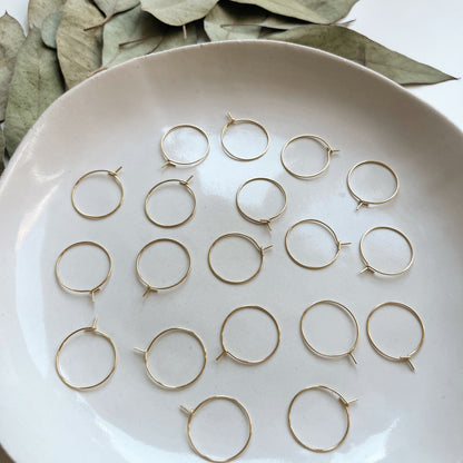 Oorring (hoop) goud 20 mm