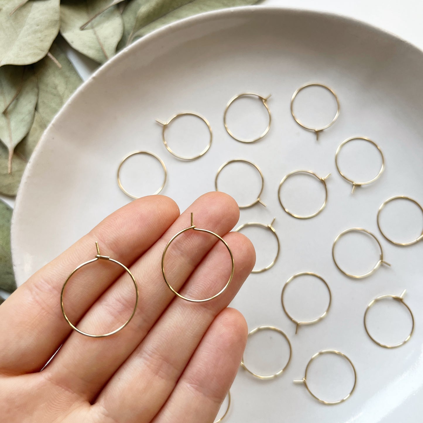 Oorring (hoop) goud 20 mm